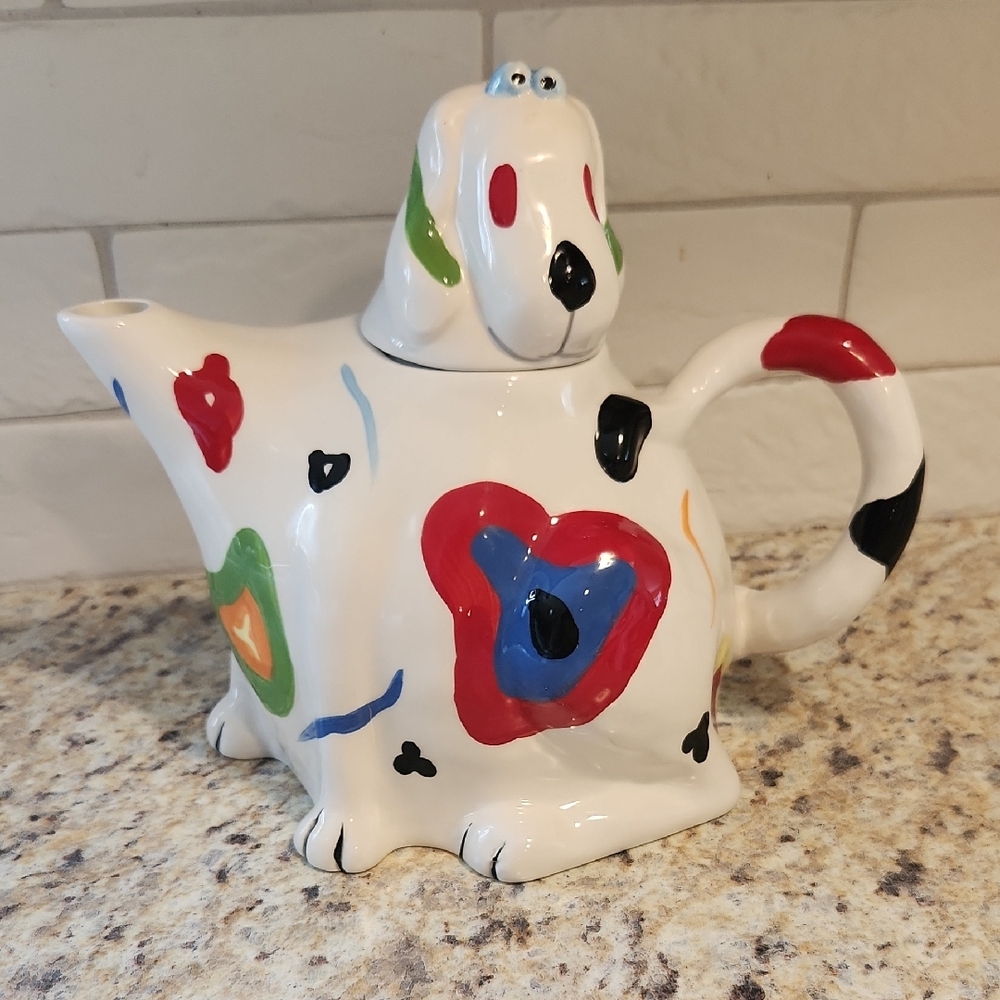 Primitive Artisan Funky Dog Teapot